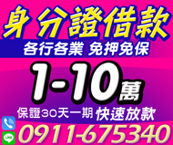 【各行各業 身份證借款】免押免保 保證30天一期 | 1-10萬 快速放款【LINE借錢】