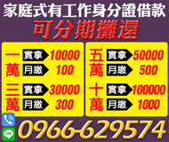 【家庭式有工作 身份證借款】可分期攤還 | 借10萬 實拿100000月繳1000起【LINE借錢】