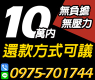 【還款方式可議】無負擔無壓力 | 10萬內 多元方案金主自營【LINE借錢】